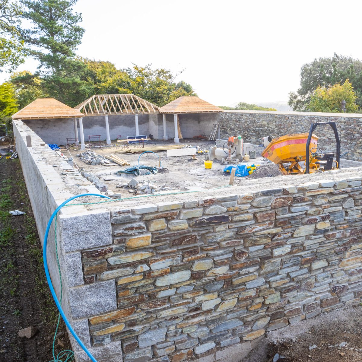 Construction of the court garden
