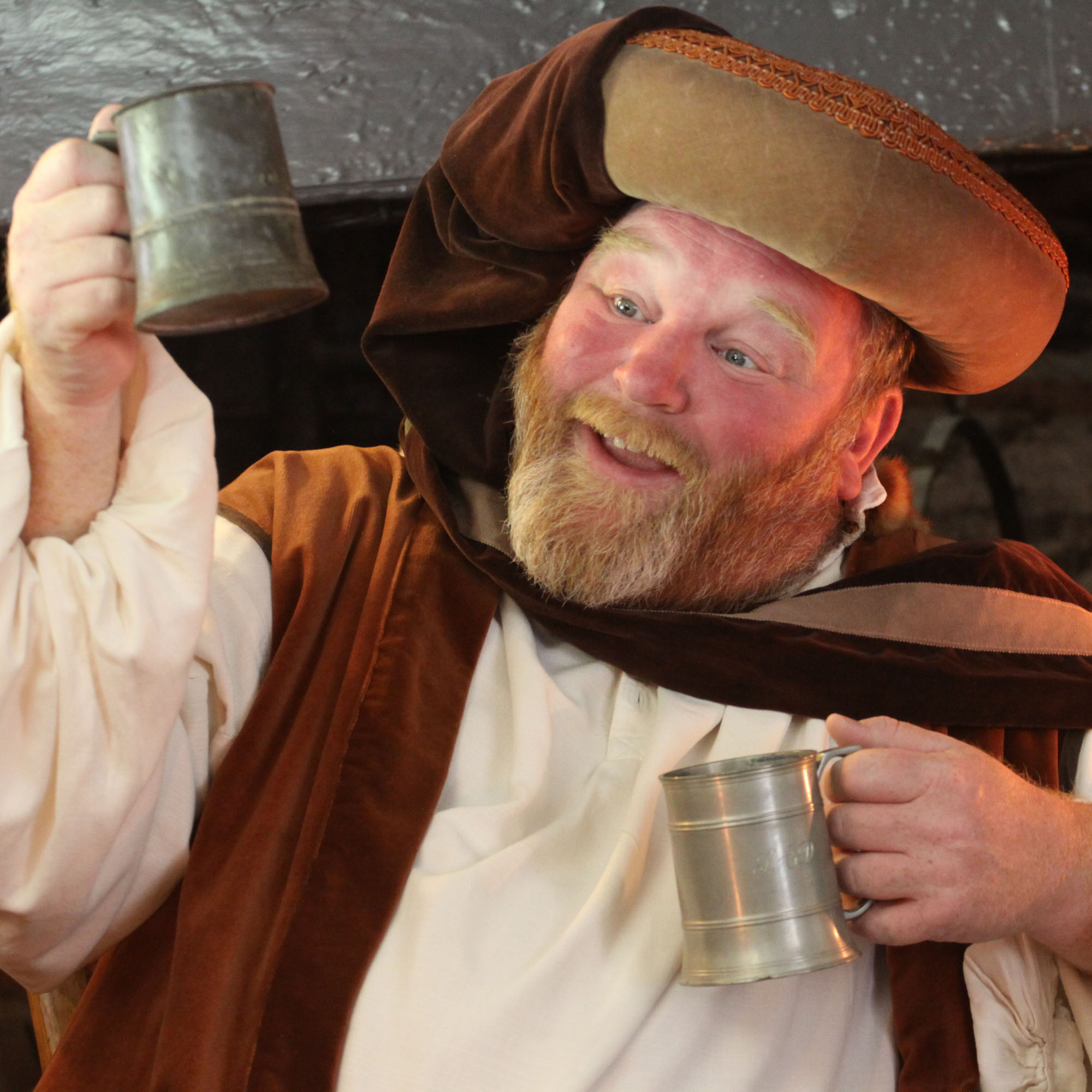 Actor in period costume