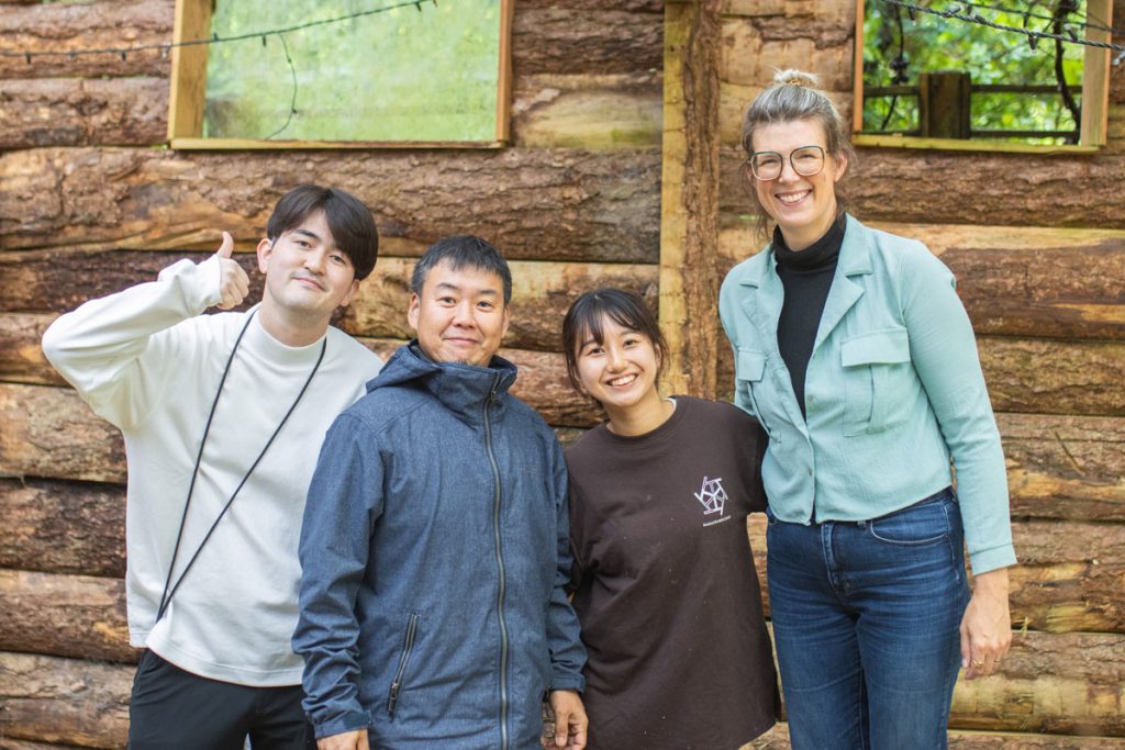 Group photo, left to right: Motoshige Sumii, Akihiro Mashimo, Yoshika Yakabe, Alice McCabe