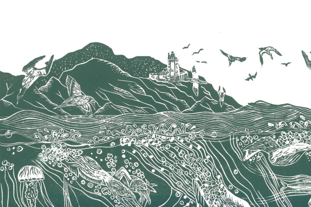 Layla Ousley linocut print