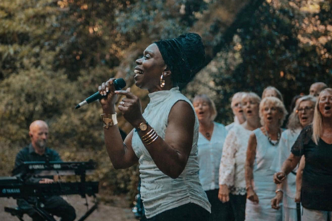 Falmouth Community Gospel Choir singing