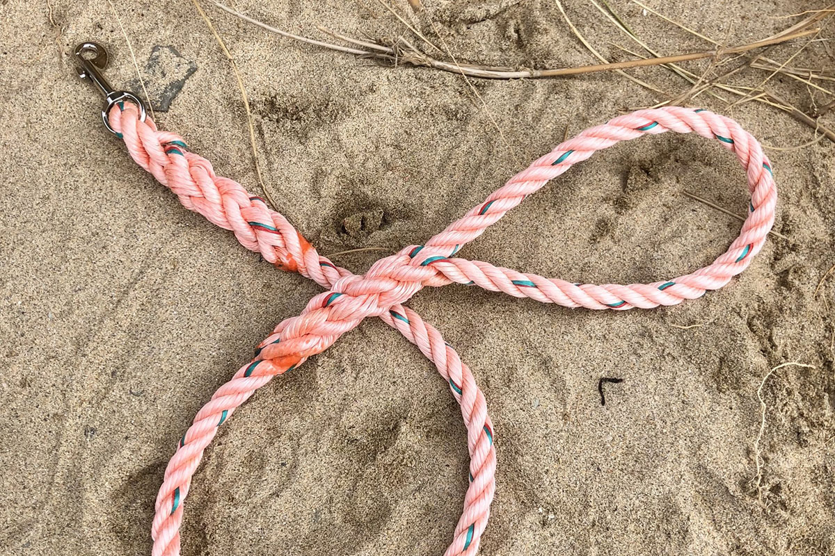 Dog lead made from fishing nets