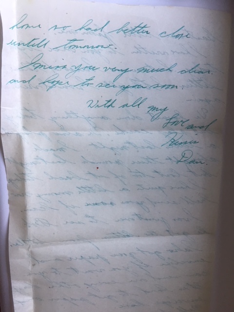 Handwritten letter from Daniel B. Craigue to wife Megan, page 3