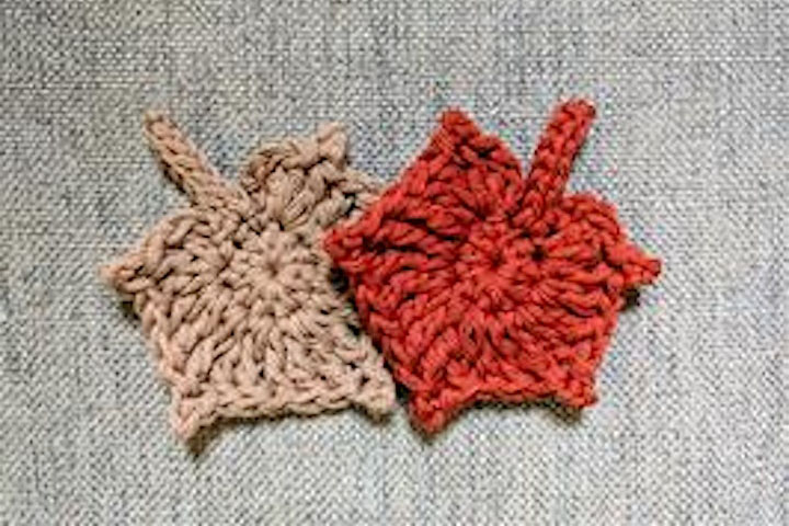 Crochet leaves