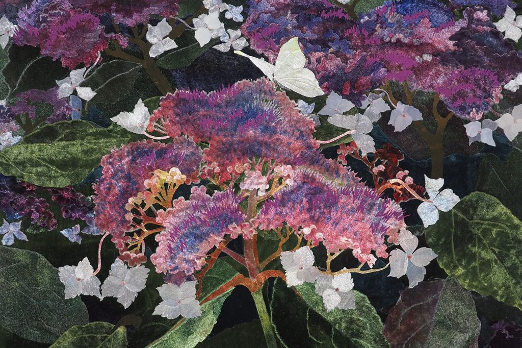 Artwork of hydrangeas